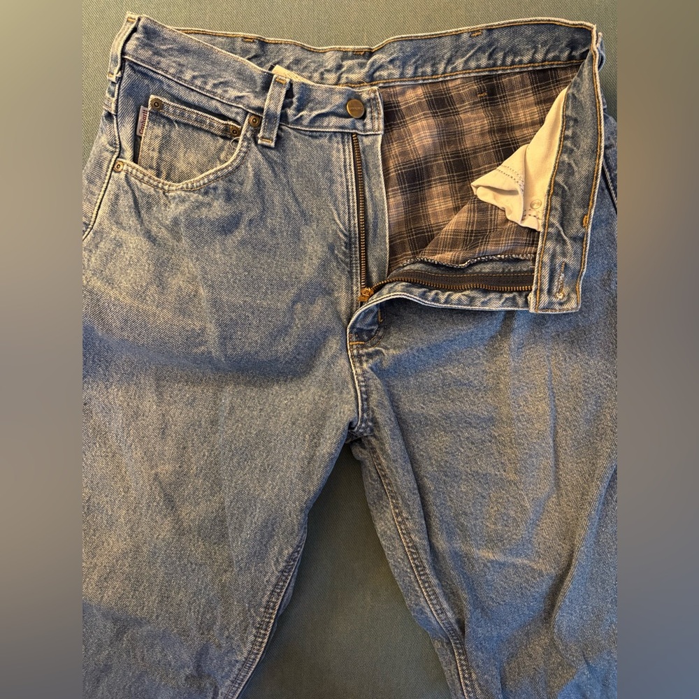 Vintage Carhartt Fleece Lined Blue Jeans